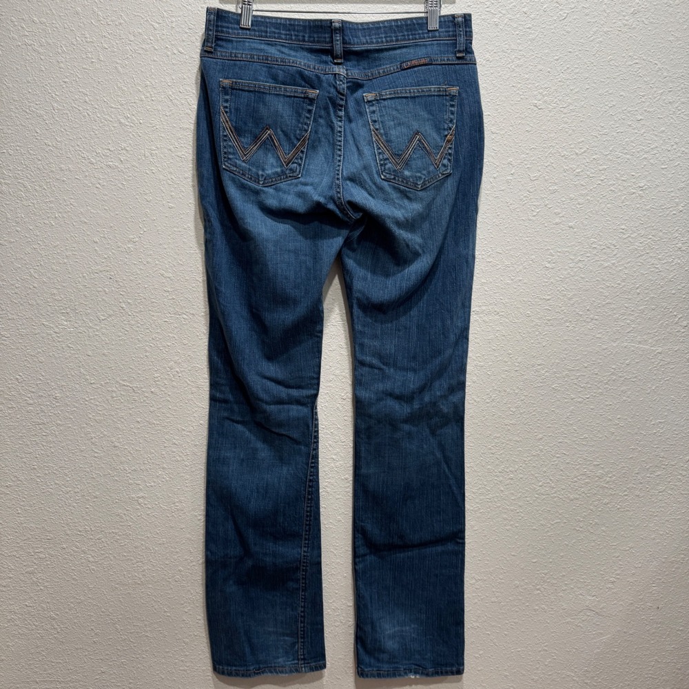 Wrangler Q-Baby Ultimate Riding Jeans 9/10x36 Medium Wash Bootcut WRQ20TB